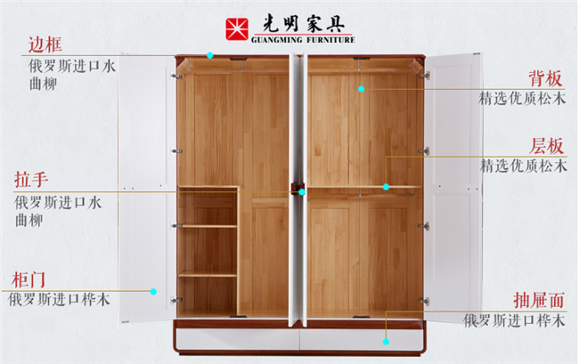 实木衣柜选购重点绝不是价格便宜