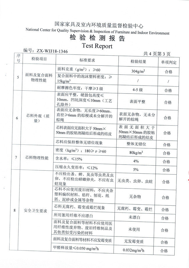 最新认证｜光明椰棕床垫检测报告发布，全部项目合格！